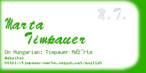 marta timpauer business card